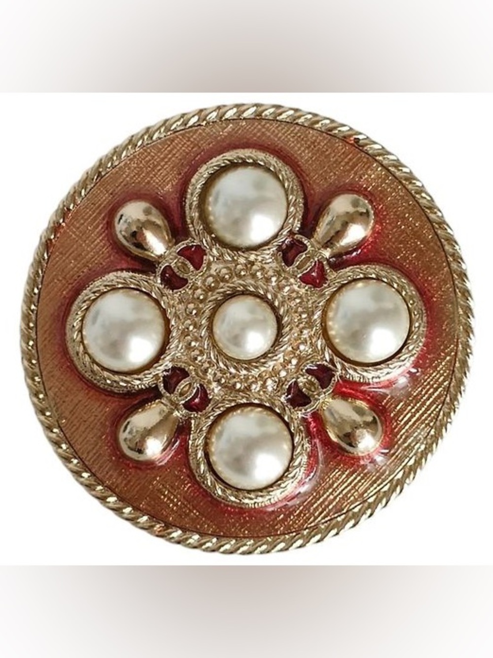 CHANEL B17P Pearl Motif Pin Brooch